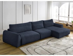 Tmavomodrá rohová pohovka Aden – Bobochic Paris