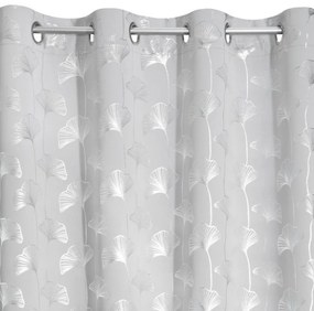 Elegantné závesy v svetlo sivej farbe so striebornou potlačou Dĺžka: 250 cm