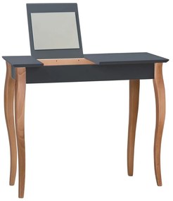 Grafitovosivý toaletný stolík so zrkadlom Ragaba Dressing Table, dĺžka 85 cm