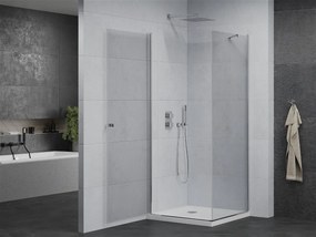 Mexen Pretoria sprchovací kút 100 x 100 cm, priehľadný, chróm + plochá sprchová vanička-852-100-100-01-00-4010