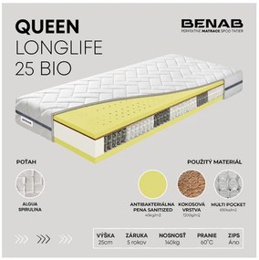 Matrac Benab Queen Longlife 25 Bio 195x85 cm