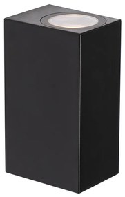 Moderná vonkajšia nástenná lampa čierna plastová 2-svetlo - Baleno