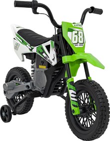 Ramiz PANTONE 361C Detská batériová motorka zelená + audio panel + pomalý štart + EVA kolesá
