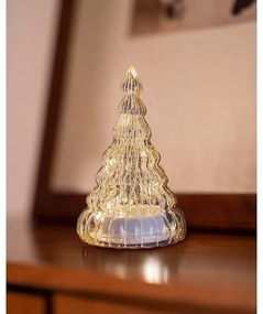 SIRIUS LED svetelný stromček, sklo, číry, 16,5 cm