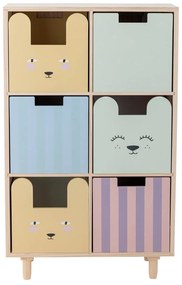 Nízka detská komoda z masívu paulownie v prírodnej farbe 25,5 x88, 5 cm Calle – Bloomingville Mini