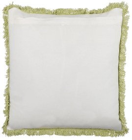 Bavlnený vankúš so vzorom 45 x 45 cm zelená/biela FILIX Beliani