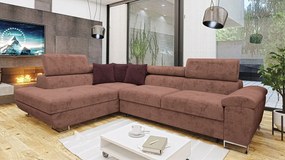 Rohová rozkladacia sedačka Alvin Premium, Dostupné poťahy: Otusso 16 + Otusso 16 + Velvetto 12, Strana: pravá