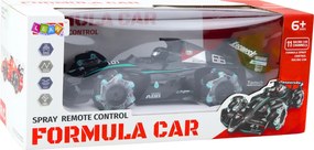 LEAN Toys Závodné auto, športové auto, diaľkovo ovládané RC s efektom dymu, 2,4 GHz, čierne