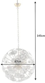 Závesná lampa Infinity Home zlaté sklo