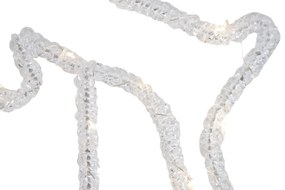 Sada 3 vianočných reflektorov biely jeleň vrátane LED s časovačom IP44 - Shika