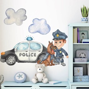 Gario Detská nálepka na stenu Polícia, motív 1 Rozmery: 100 x 65 cm
