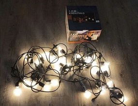 Verk 12301 LED Vonkajšia dekoračná reťaz girlanda 10 žiaroviek, IP44, 10 m
