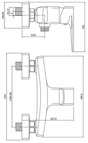 Cersanit S951-384 - Sprchová batéria LARGA zlatá