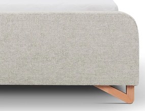 Posteľ Flamingo 180x200 cm, šedo-béžová štruktúrovaná tkanina