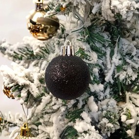 Vianočné gule KL-21X04 čierne (100 ks)
