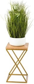 STOJAN NA KVETINÁČ LOFT6 40X24X24 CM ZLATÁ/HNEDÁ