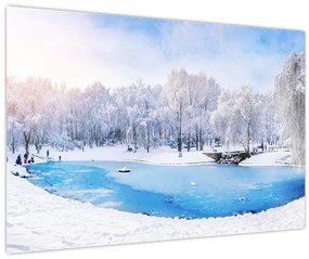 Obraz - Ľadové jazero (90x60 cm)