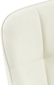 Stolička s podrúčkami Roseville - látka, nohy čierny kov - Krémová