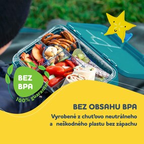 Klarstein Schmatzfatz junior desiatový box, 6 priehradiek, 21,3 x 15 x 4,5 cm, bez BPA