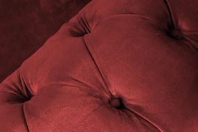 Pohovka Chesterfield, červená látka