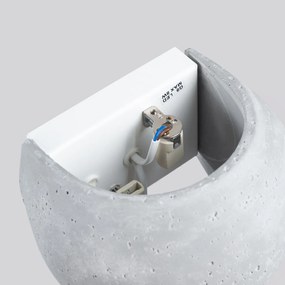 Nástenné svietidlo Globe, 1x betónové tienidlo