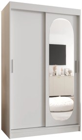 Šatníková skriňa 120 cm Ronny (biela). Akcia -21%. Vlastná spoľahlivá doprava až k Vám domov. 1126048