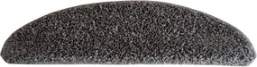 Vopi Nášľapy na schody Color shaggy šedý polkruh, samolepiaci - 24x65 polkruh (rozmer vrátane ohybu)