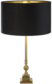 Searchlight EU81214BK - Stolná lampa WHITBY 1xE27/10W/230V čierna/zlatá EU81214BK