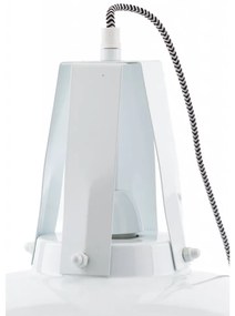 Vintage - industriálne kovové svietidlo - lampa  FLUX White, 34x30cm