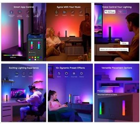 Govee - SADA 2x Flow Plus SMART LED TV & Gaming - RGBICWW Wi-Fi