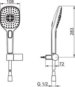Hansa Sprchová súprava HANSAACTIVEJET STYLE s 3-polohovou sprchou 84380233