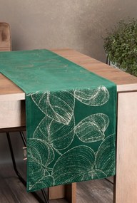 Dekorstudio Elegantný zamatový behúň na stôl BLINK 16 tmavozelený Rozmer behúňa (šírka x dĺžka): 35x220cm