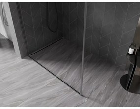 Mexen Kioto-XF, sprchová zástena s rámom 140 x 202 cm, 10mm číre sklo, grafitový profil, 800-140-104-95-00-X