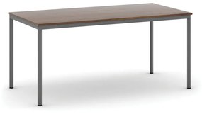 Jedálenský stôl, 1600 x 800 mm, tmavo sivá podnož, orech