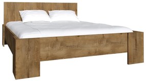 Manželská posteľ s roštom Montana L2 180 - dub lefkas tmavý