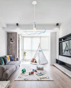 Toolight CLOUD, závesné svietidlo 1xE27, svetlá jasná modrá, OSW-00453