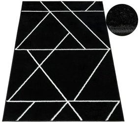 Koberec LIMA C877B čierny / biely