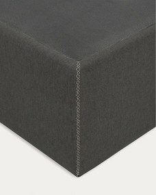 Čierna čalúnená jednolôžková posteľ s úložným priestorom 90x190 cm Matters – Kave Home