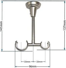 Garniže 25x16mm - dvojradové - CYLINDER CRYSTAL - satin