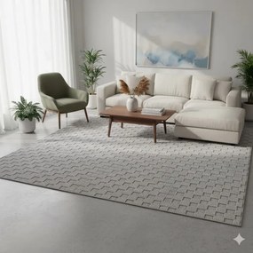 Koberec HELIX 3D sivý