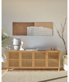 Nízka komoda v dekore duba v prírodnej farbe 180x72 cm Beyla – Kave Home