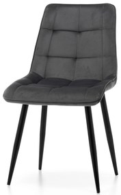 JAKS Jedálenská stolička Chic velvet tmavo šedá