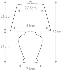 Elstead ARUM-LILY-TL - Stolná lampa ARUM LILY 1xE27/60W/230V