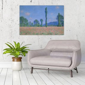Obraz - Claude Monet, Poppy Field (Giverny), reprodukcia (90x60 cm)
