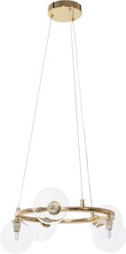Toolight Toolight, stropné svietidlo sklenené gule 5xG9 APP1158-6CP, zlatá, OSW-04690