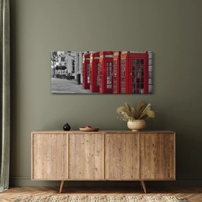 Obraz - Londýnske telefónne búdky (120x50 cm)