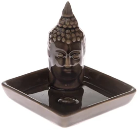 Keramický stojan na vonné tyčinky Budha, 9 x 9 x 9 cm