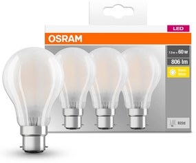 OSRAM Sada 3x LED žiarovka B22d, A60, 7W, 806lm, 2700K, teplá biela