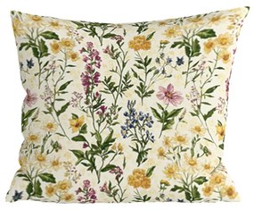 Dekoračná obliečka na vankúš HERBELLE 45x45 cm, krémová