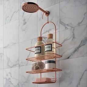 Kúpeľňová závesná polička Metaltex Copper
